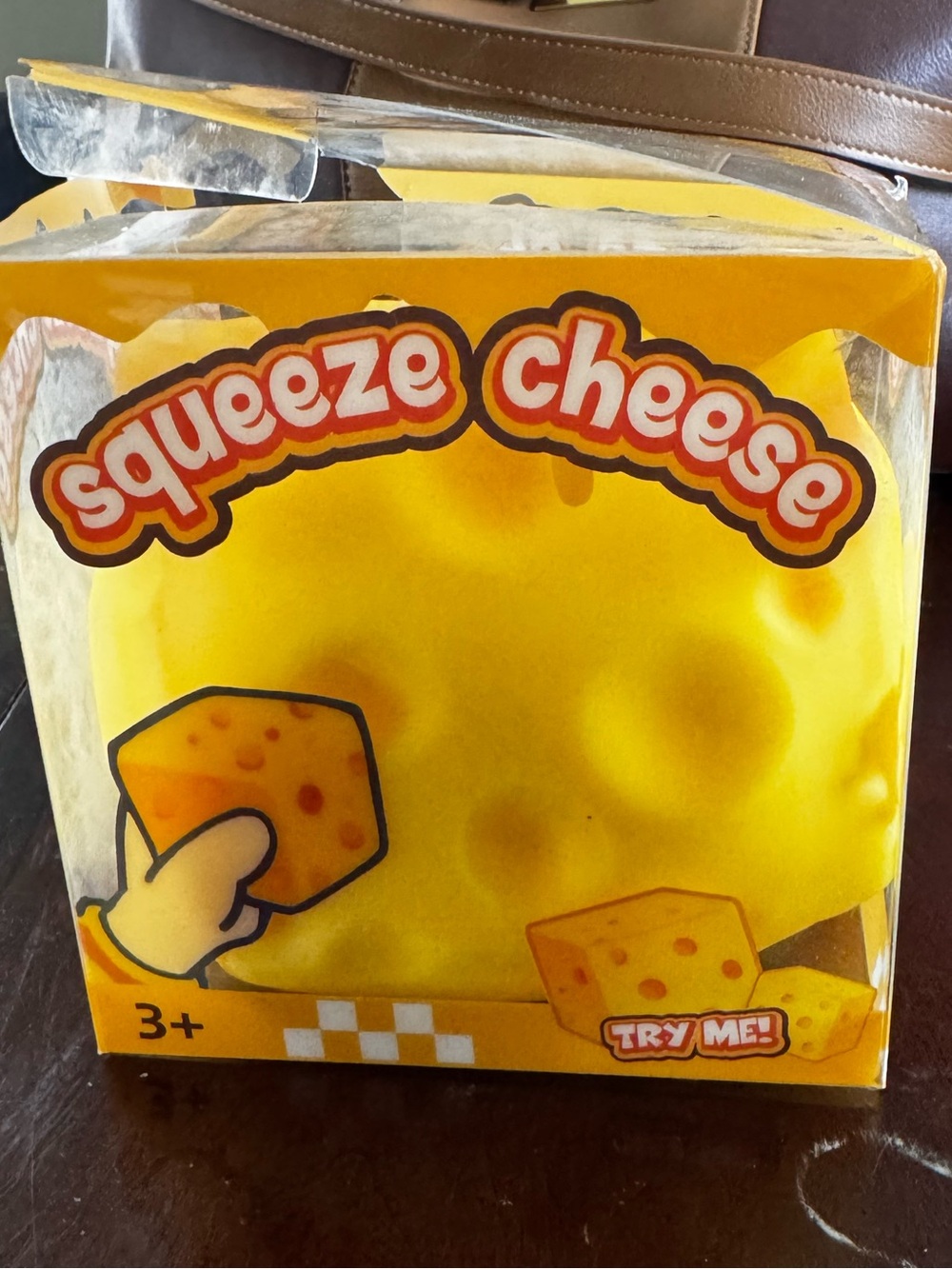 Squeeze Cheese Block Stuffed Toy - Bright Yellow